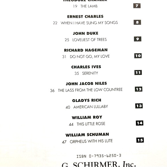 Hal Leonard Music Book 15 American Art Songs for High Voice With CD - Picture 5 of 11